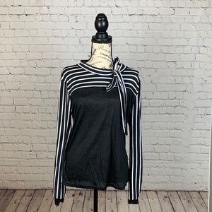 Black & White Striped sleeve shirt
